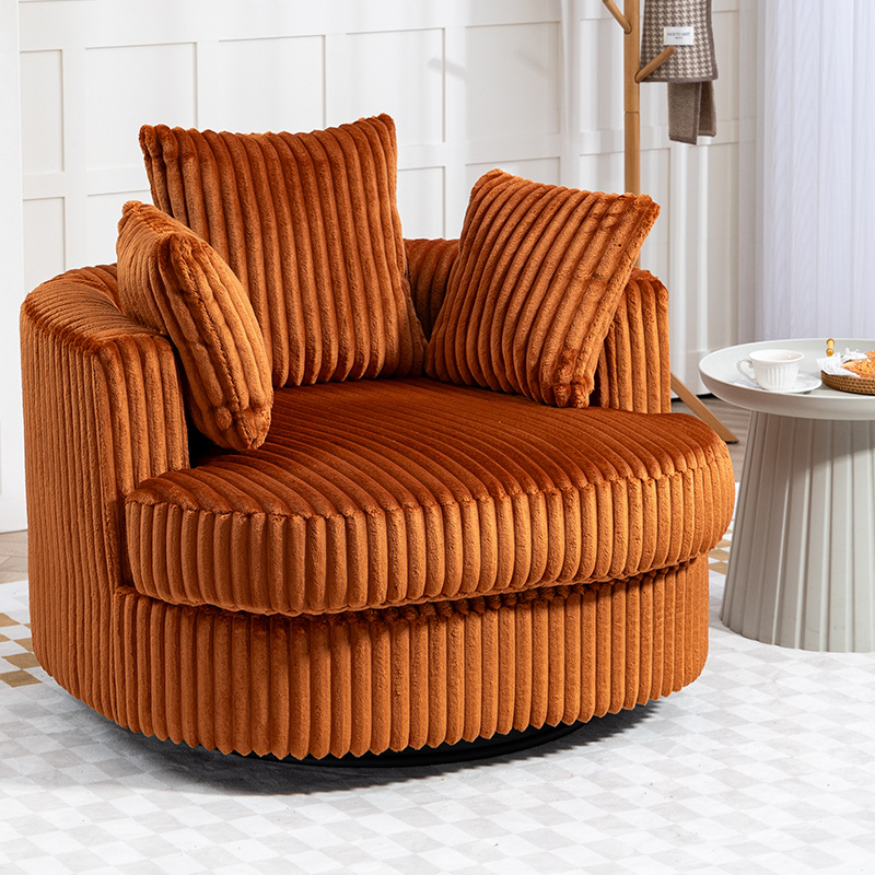 Corduroy Swivel Accent Chair