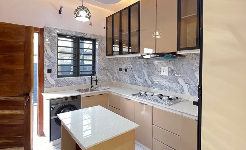 Mini kitchen with custom cabinetry
