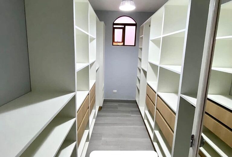 Executive office suite with premium finishes and ambient lighting